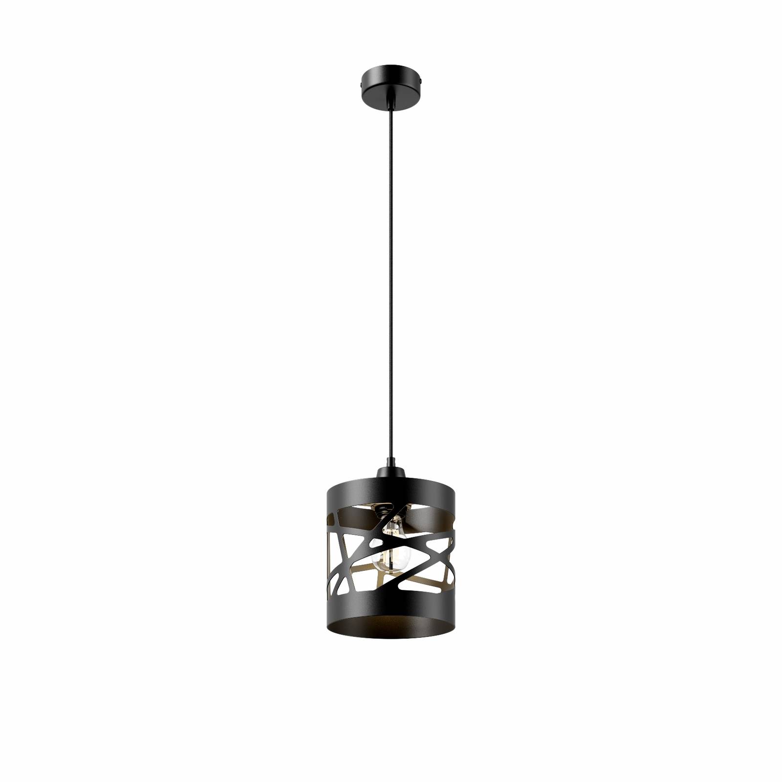 Modul Frez függő lámpa, mintás búra Ø17,5cm fekete