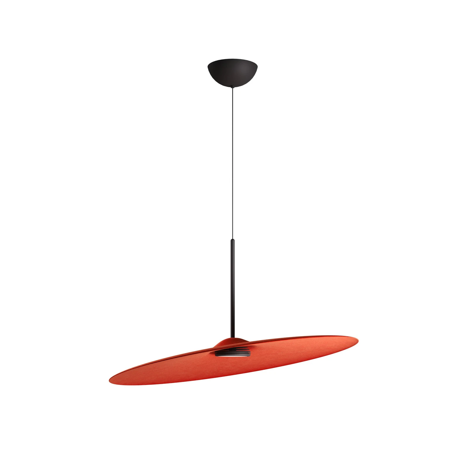 Fabbian LED κρεμαστό φωτιστικό Acustica, κοραλλί κόκκινο, 3000K, DALI