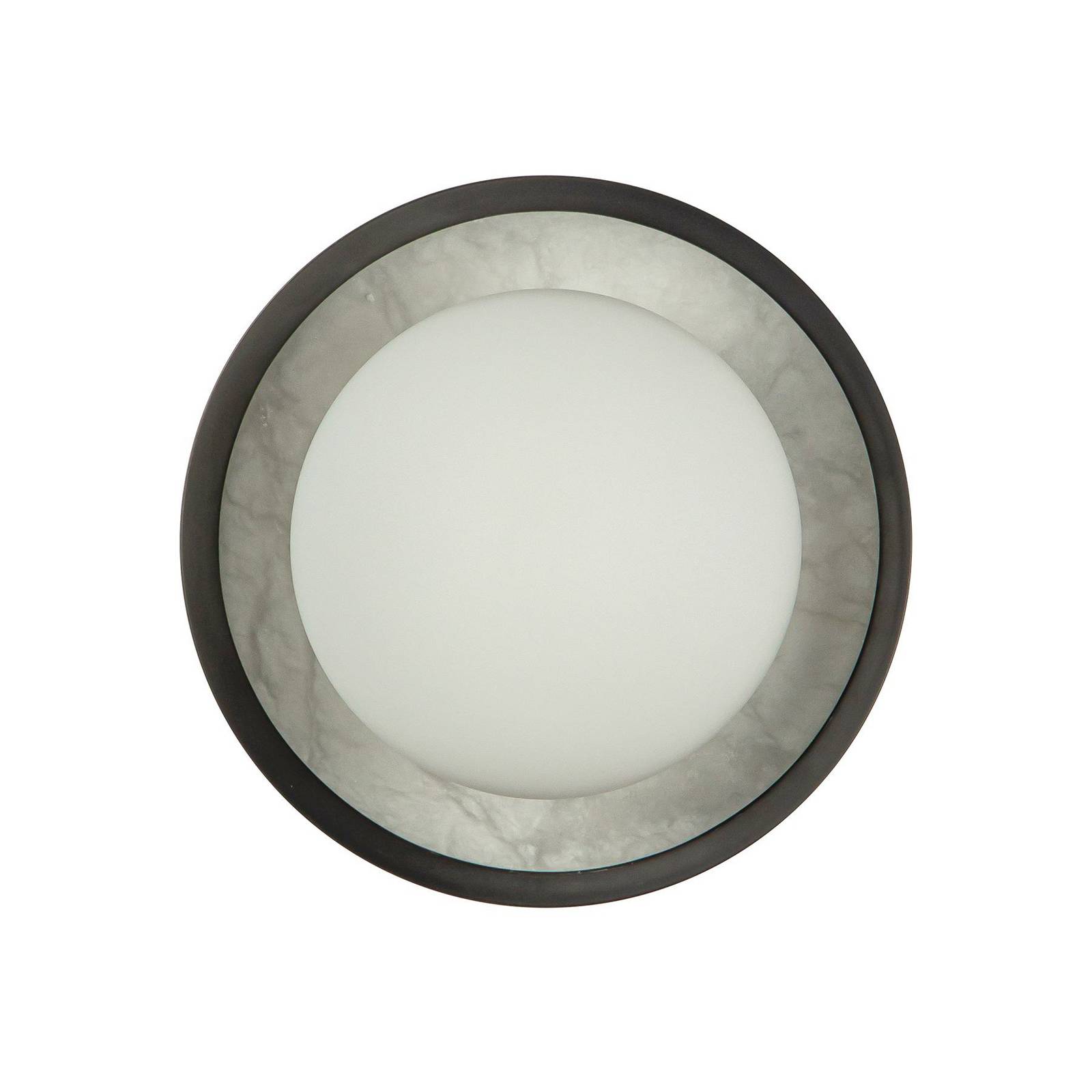 LED-Wandlampe ALONSO, bronze, Ø 22 cm, Metall/Glas/Alabaster günstig online kaufen