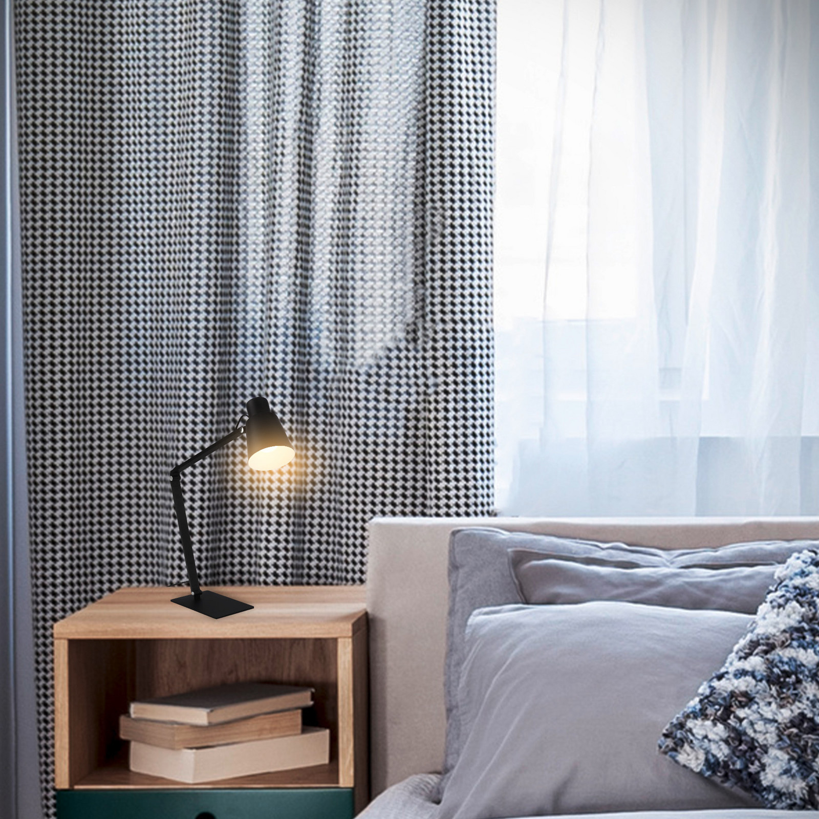 Briloner Lampă de birou 7467015 pe negru - Studiu / Birou - Metal