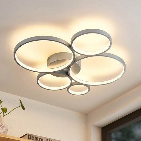 Lindby Jorven LED-taklampe, 5 sirkler, dimbar