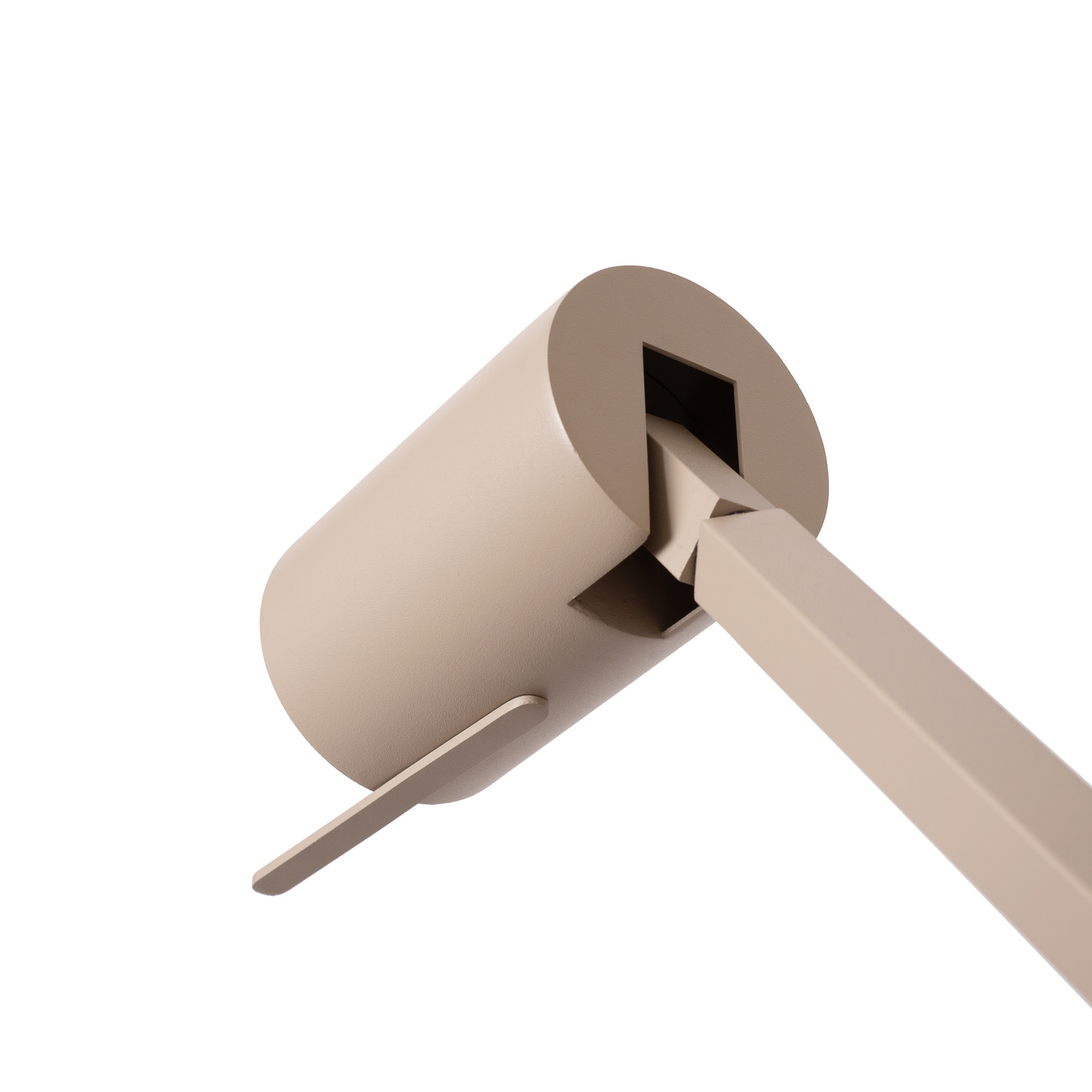 Vloerlamp Lesley, taupe, hoogte 130 cm, metaal