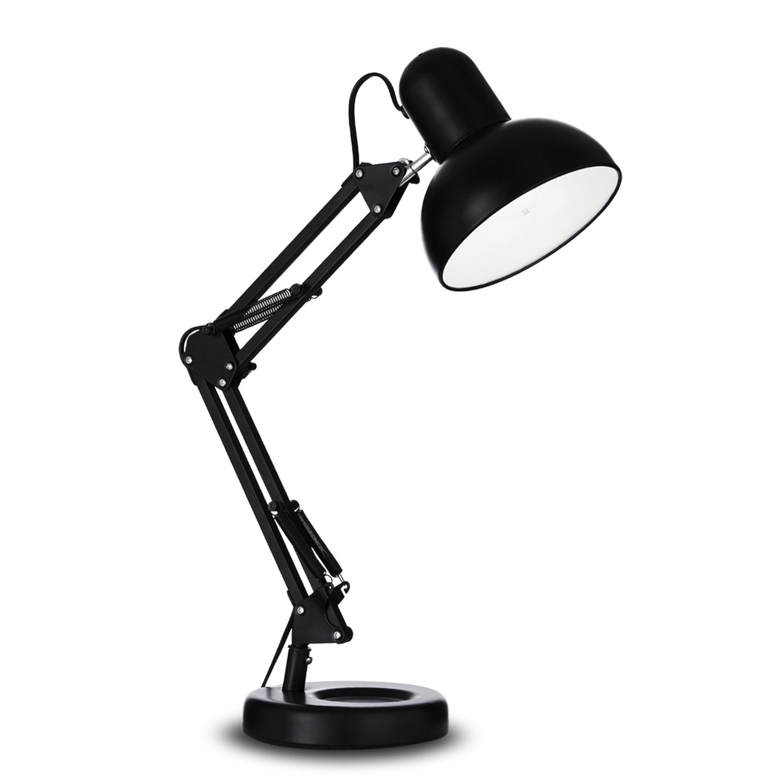 Lámpara de mesa Kelly brazo articulado, E27, negro