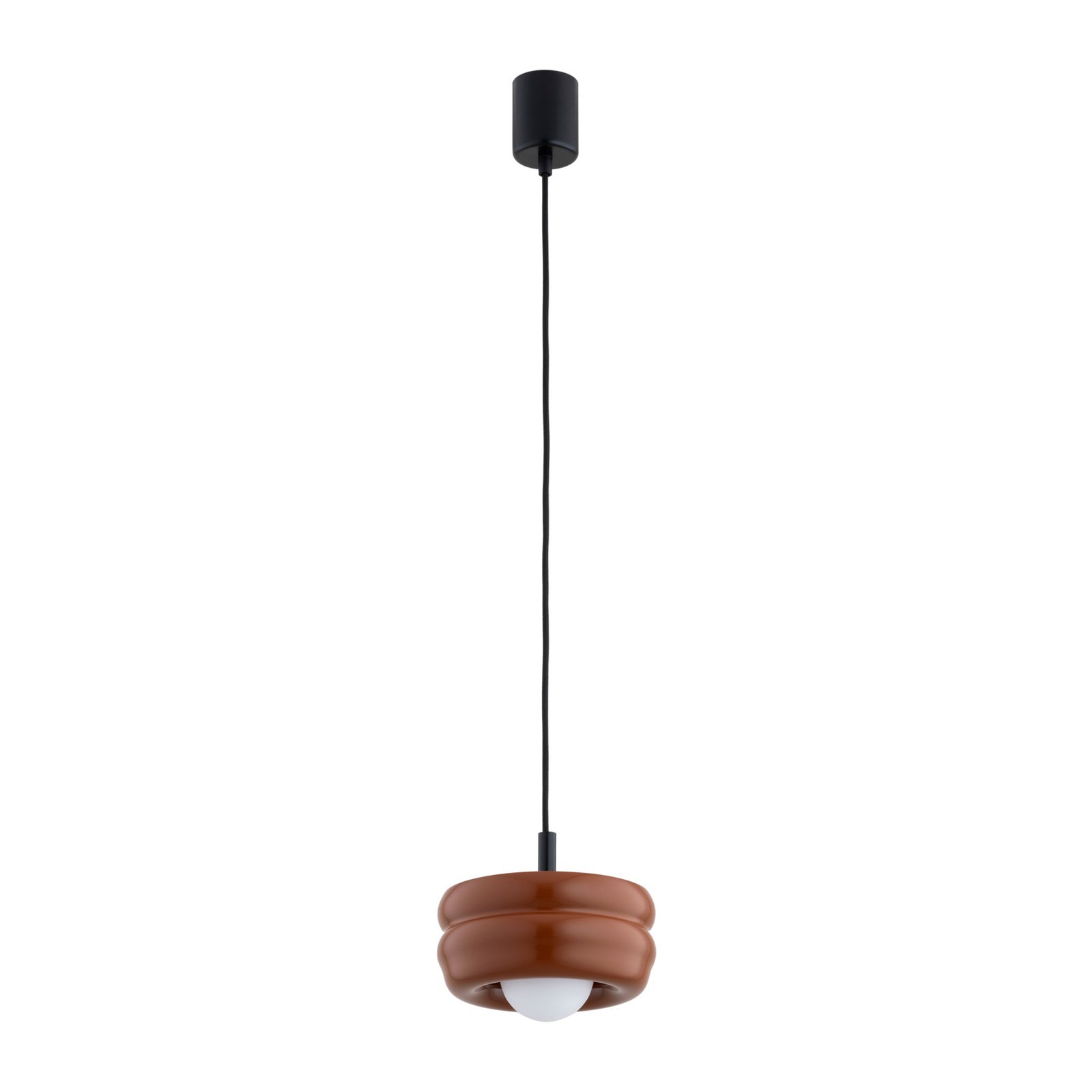 Lampada a sospensione Tina, terracotta/opale, vetro, Ø 19 cm