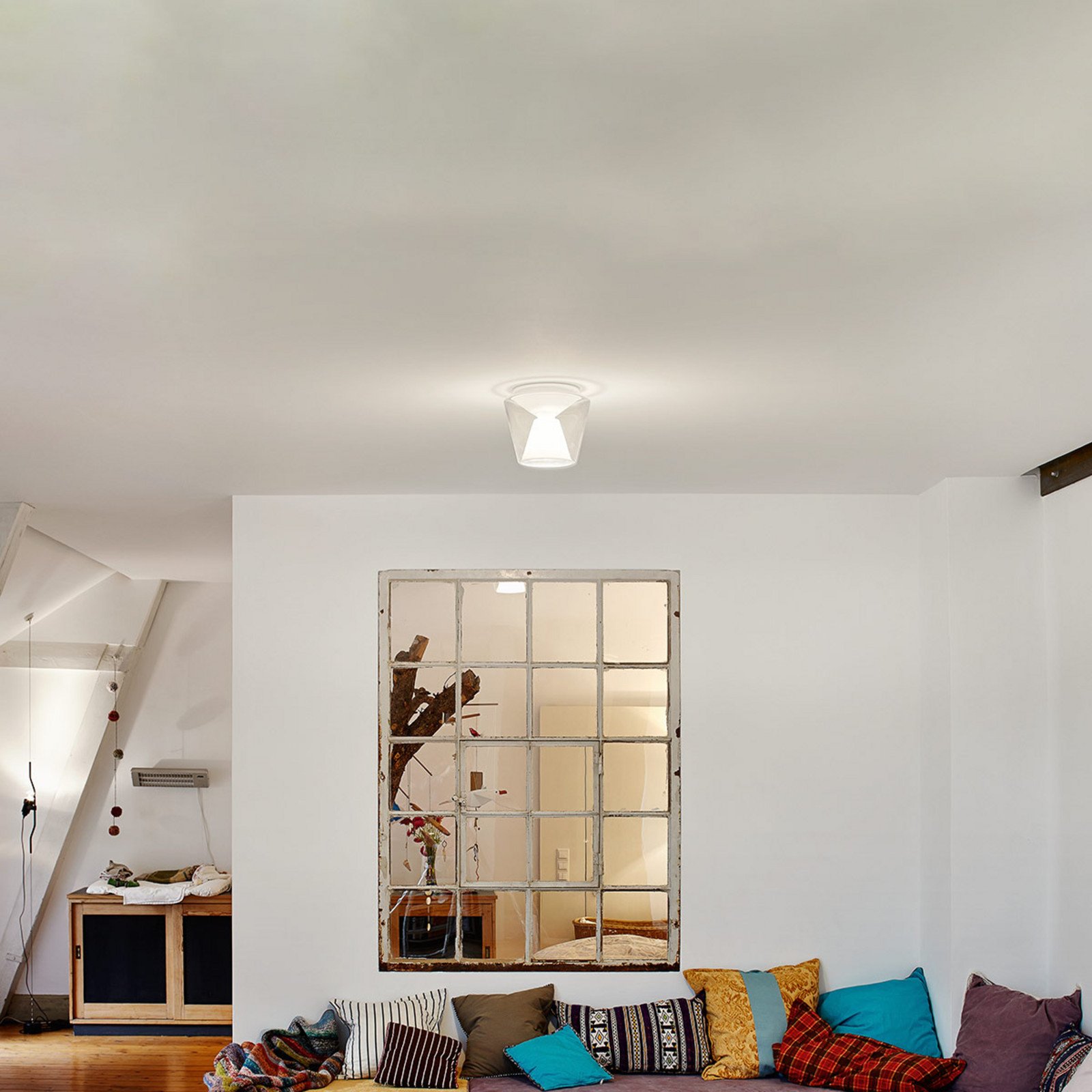 Serien Lighting serien.lighting Annex M - plafonieră LED opal - Camera de zi / sufragerie - design - transparent opal - Sticlă