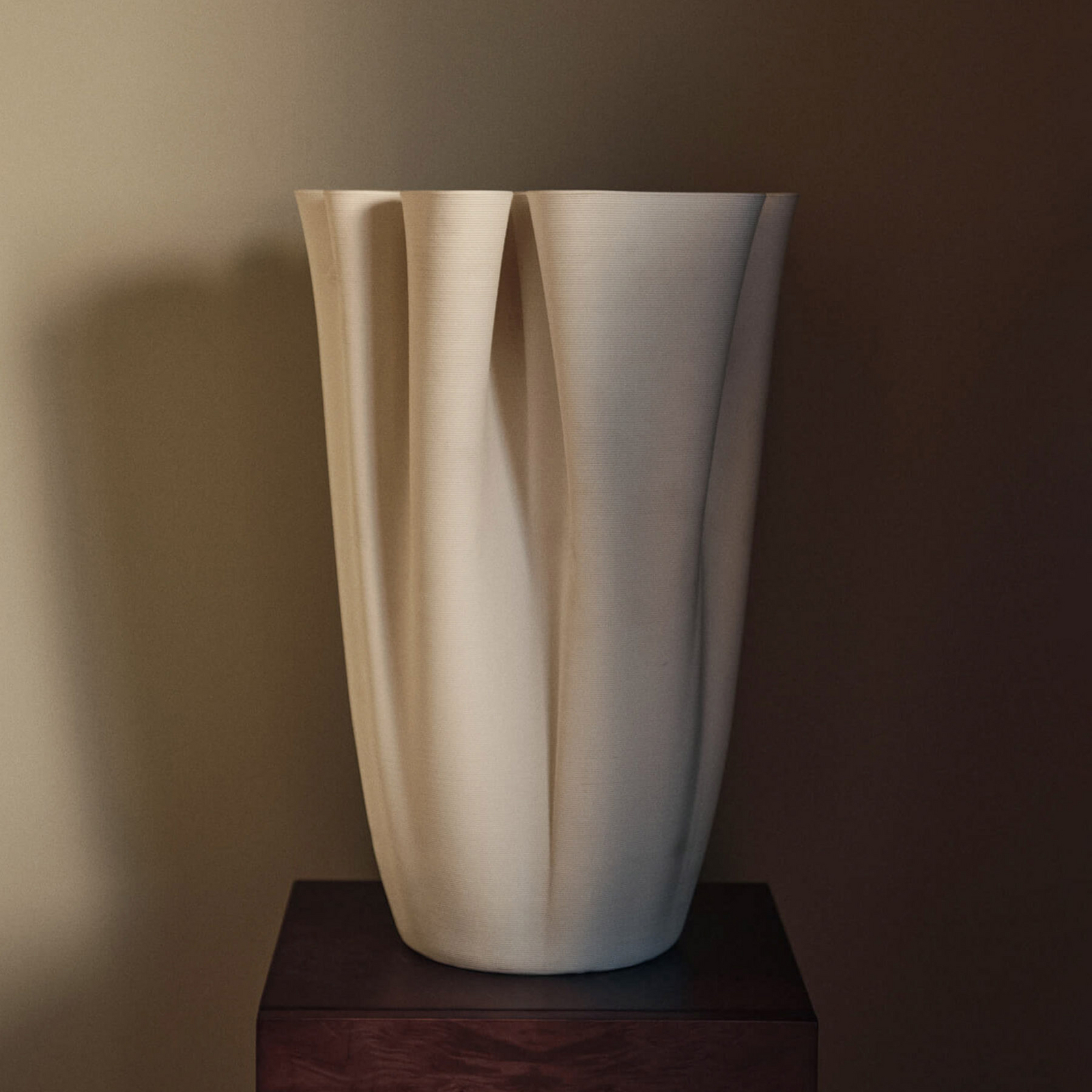Dedali Vase, weiß, Höhe 50 cm, Steingut - ferm LIVING