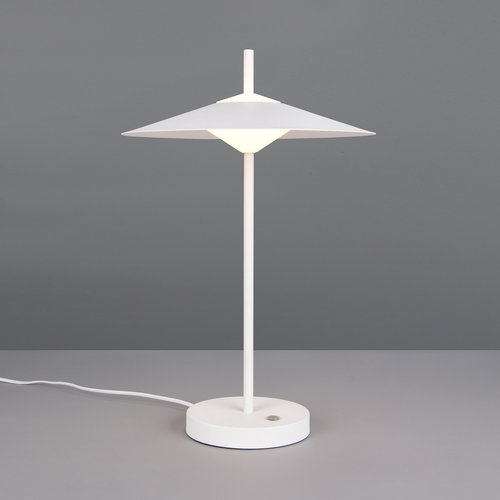 LED galda lampa „Amalo“, matēti balta, augstums 46 cm, metāls, CCT LED galda lampa „Amalo“, matēti balta, augstums 46 cm, metāls, CCT