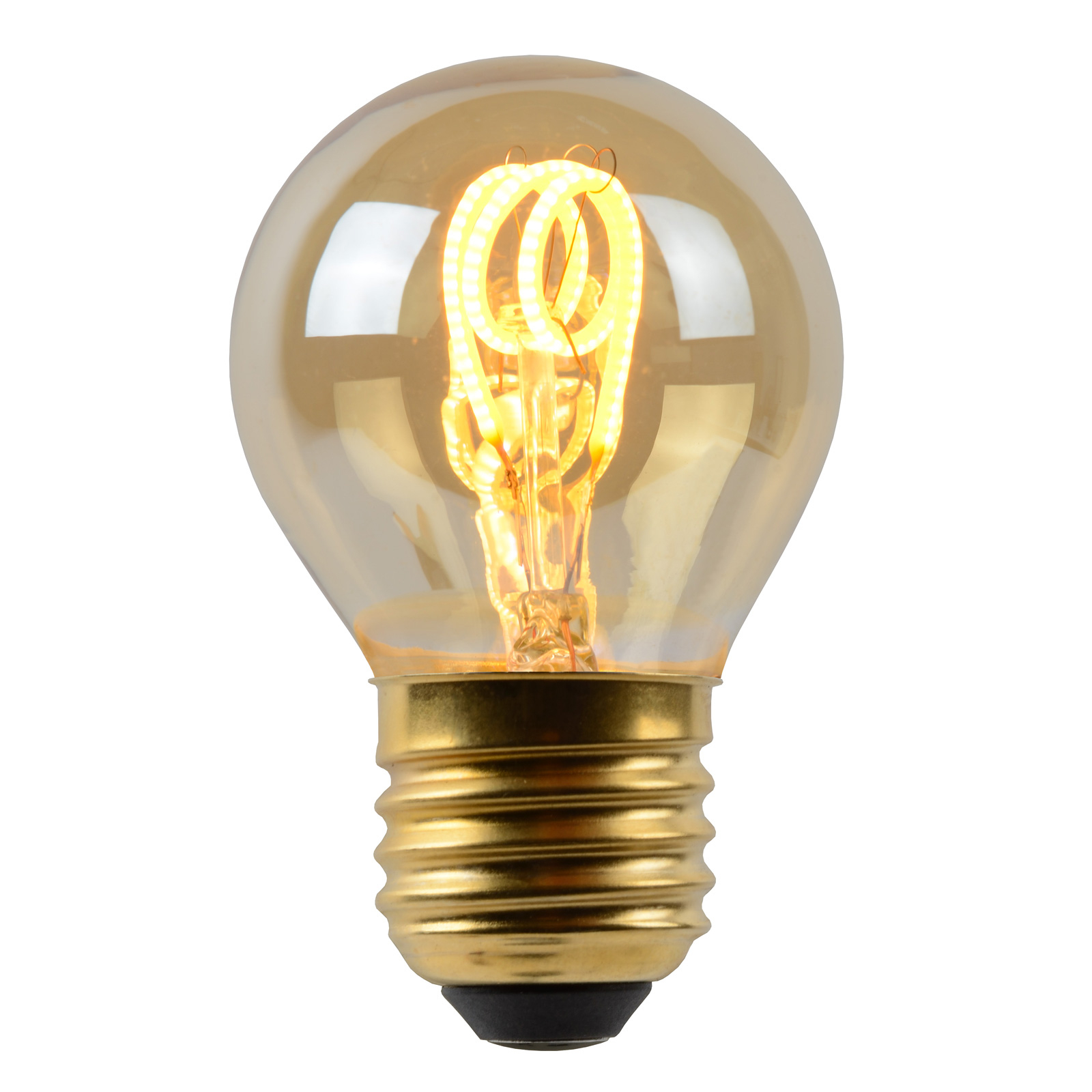 Lampadina LED E27 G45 3W ambra 2.200K dimmerabile