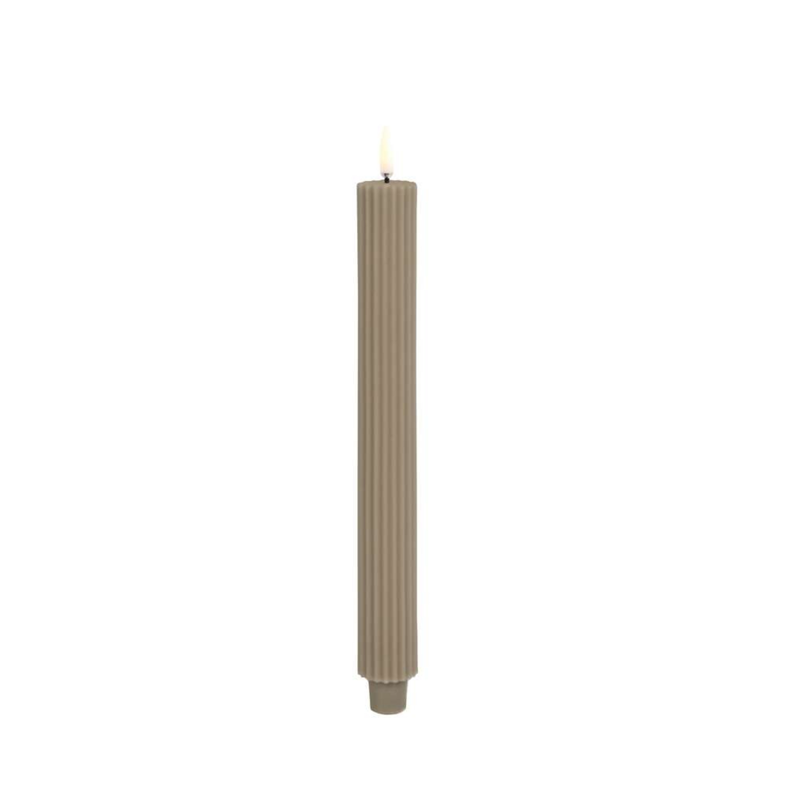 Candela a Cono LED Grooved 2-pack 3,2x25,5 cm Sandstone/Smooth - Uyuni Lighting