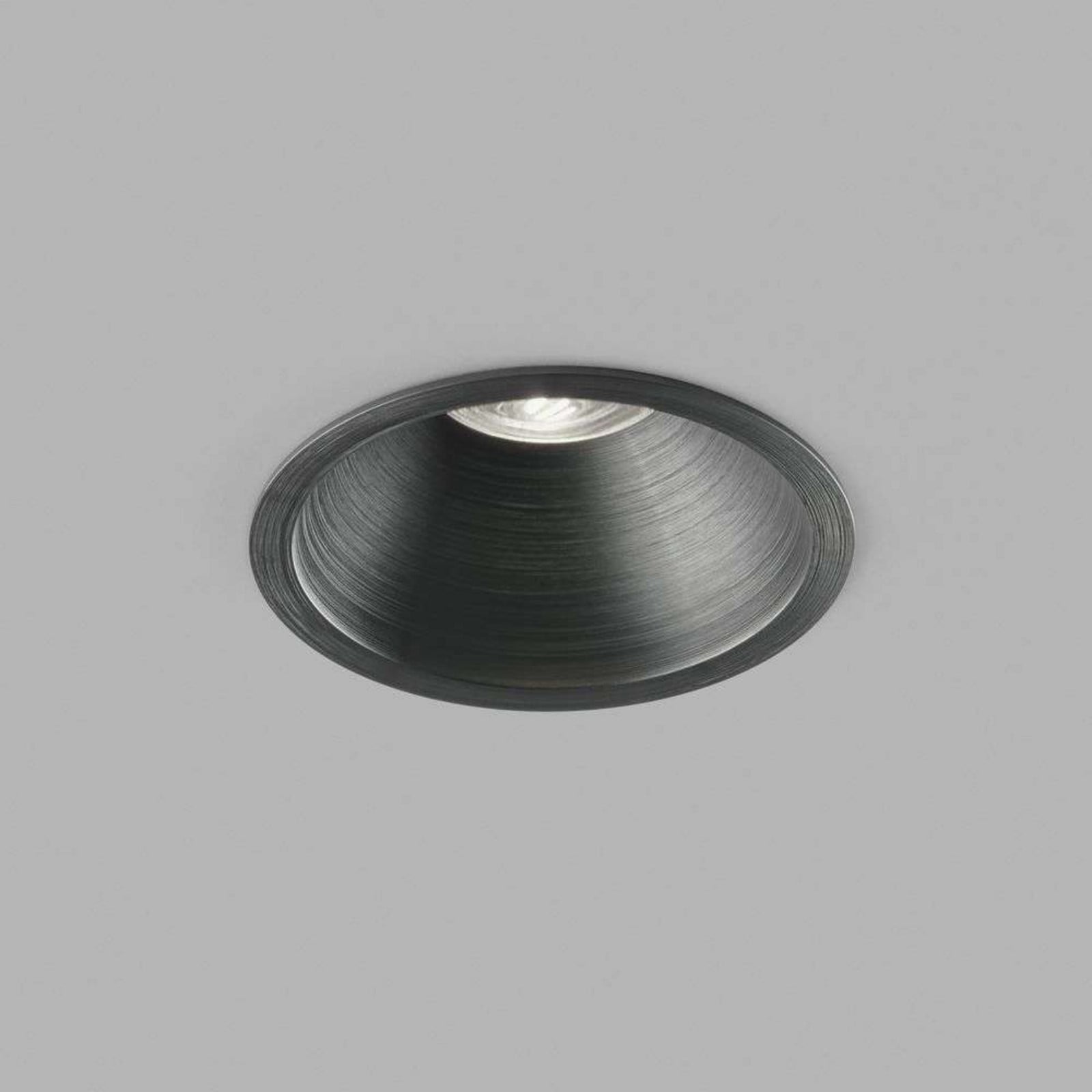 Curve II Einbauspot, schwarz, Ø 9 cm, IP54 LIGHT-POINT - Wohnzimmer - Aluminium