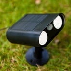 LED prikspot BINGO, zwart, 16 cm, sensor, IP54