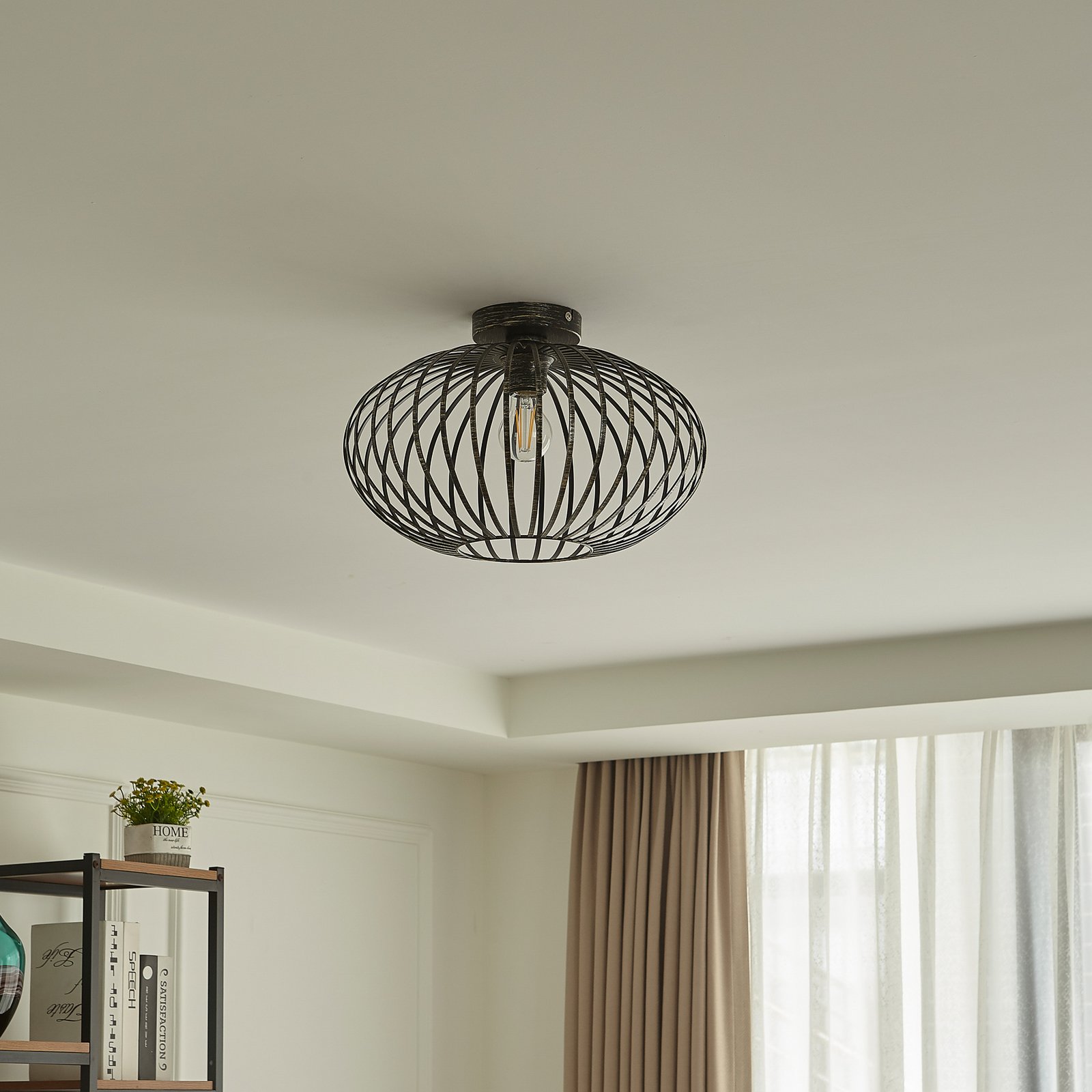 Rosalea Kattovalaisin Black/Brass - Lindby