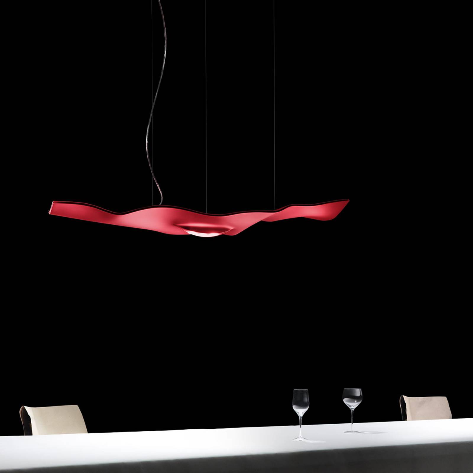 Ingo Maurer Luce Volante - suspension LED, rouge