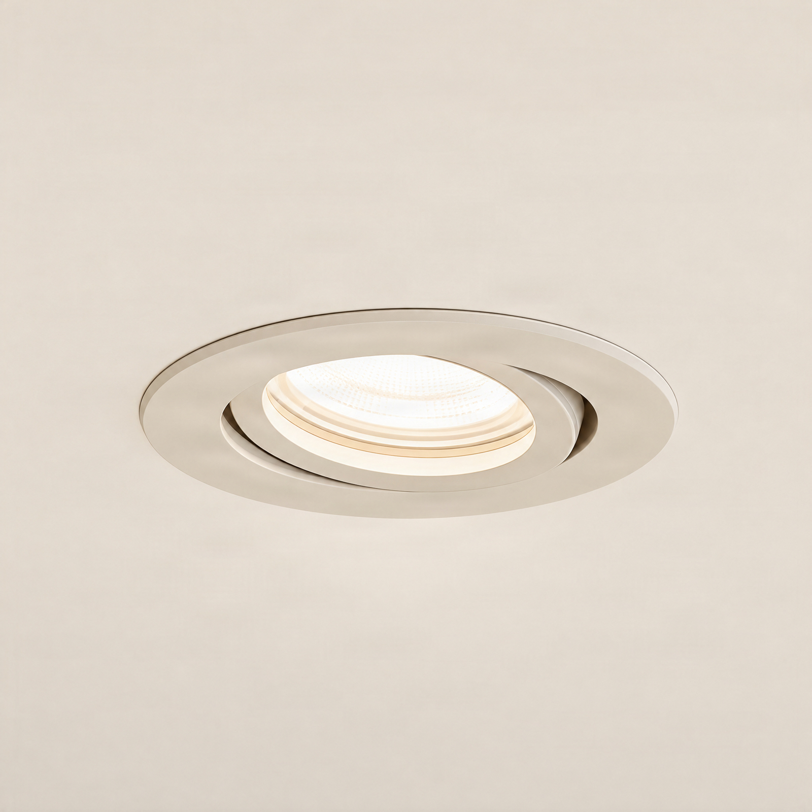 Arcchio Downlight Zyron, bež, Ø 8,2 cm