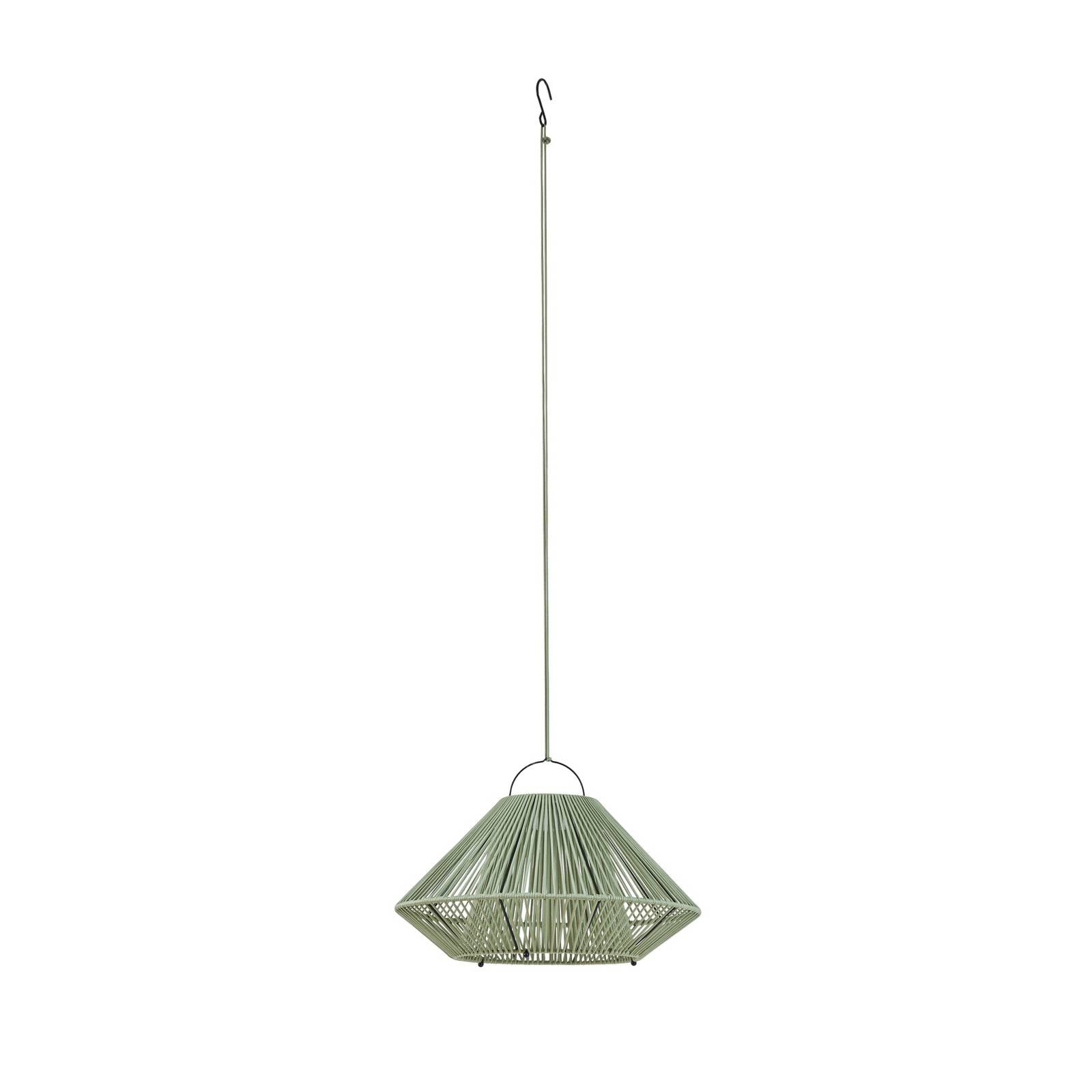Lindby LED-Solarhängelampe Austas, grün, Ø 50 cm, USB, IP54
