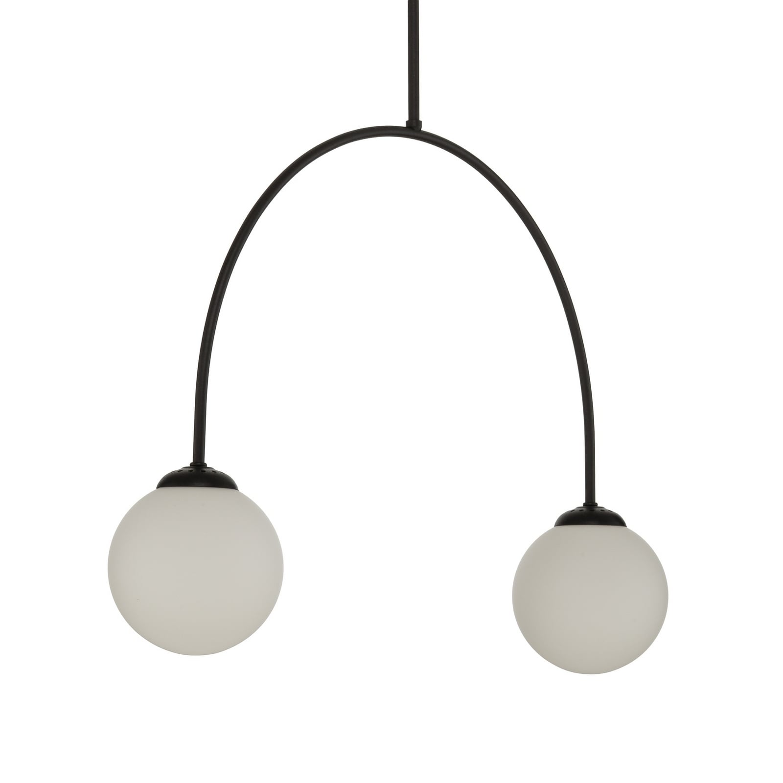 Plafoniera Archie, nera, lunghezza 68 cm, metallo, a 2 luci.