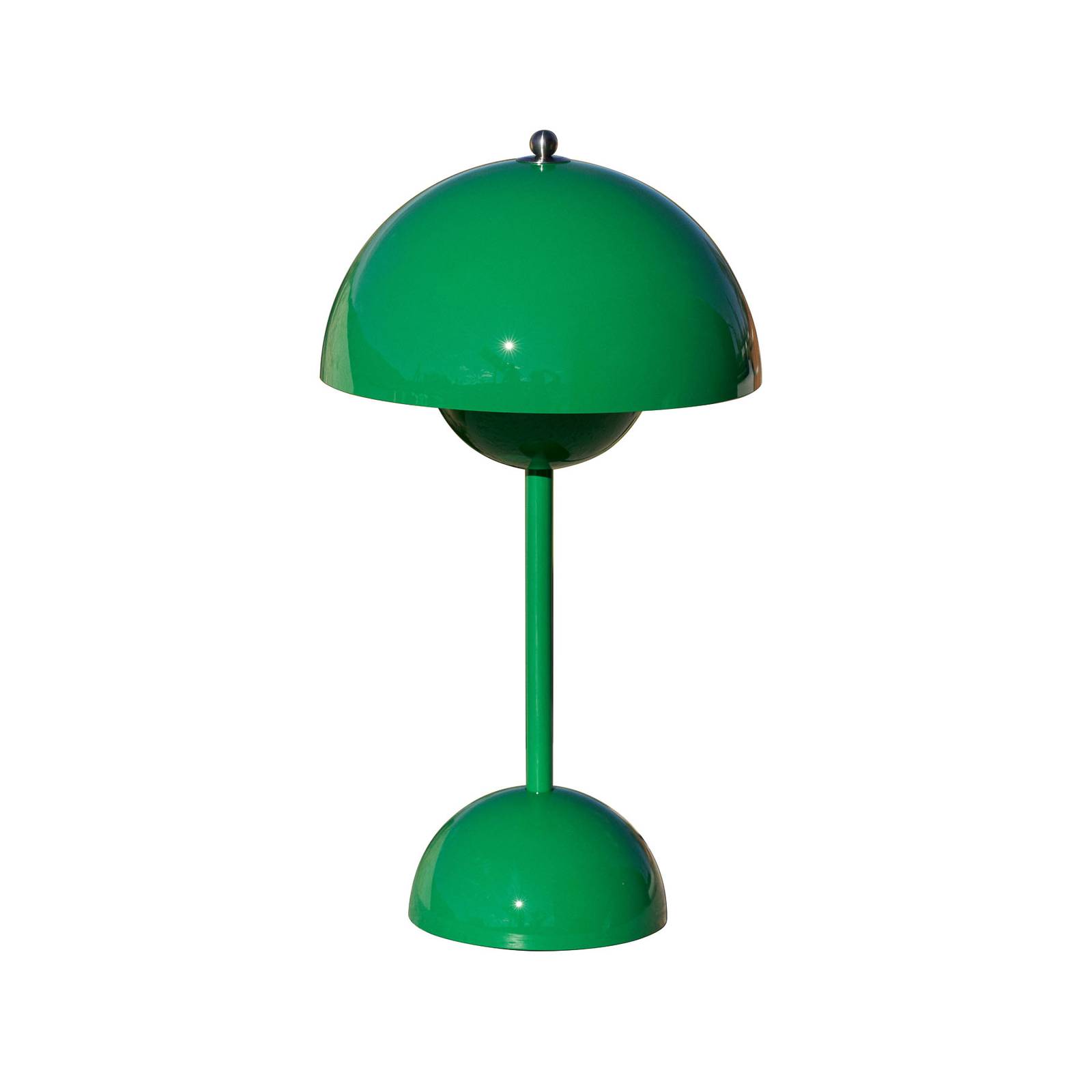 Levně &Tradiční LED dobíjecí stolní lampa Flowerpot VP9, signální zelená
