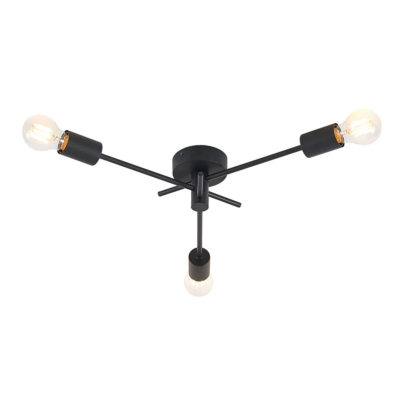 Lindby - Cerros 3 Deckenleuchte Black