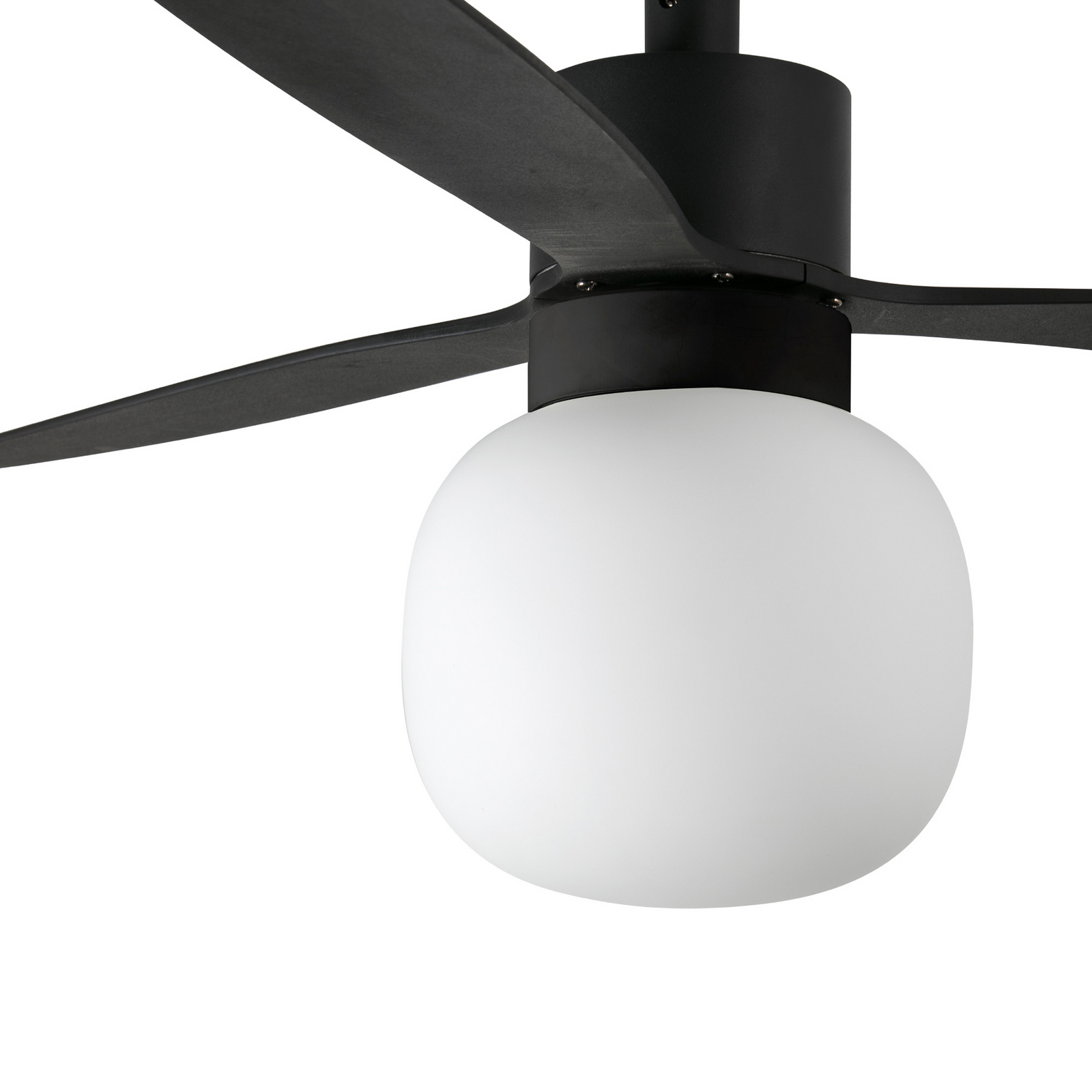 Ventilator de tavan cu LED Amelia Ball L, negru, curent continuu, silențios