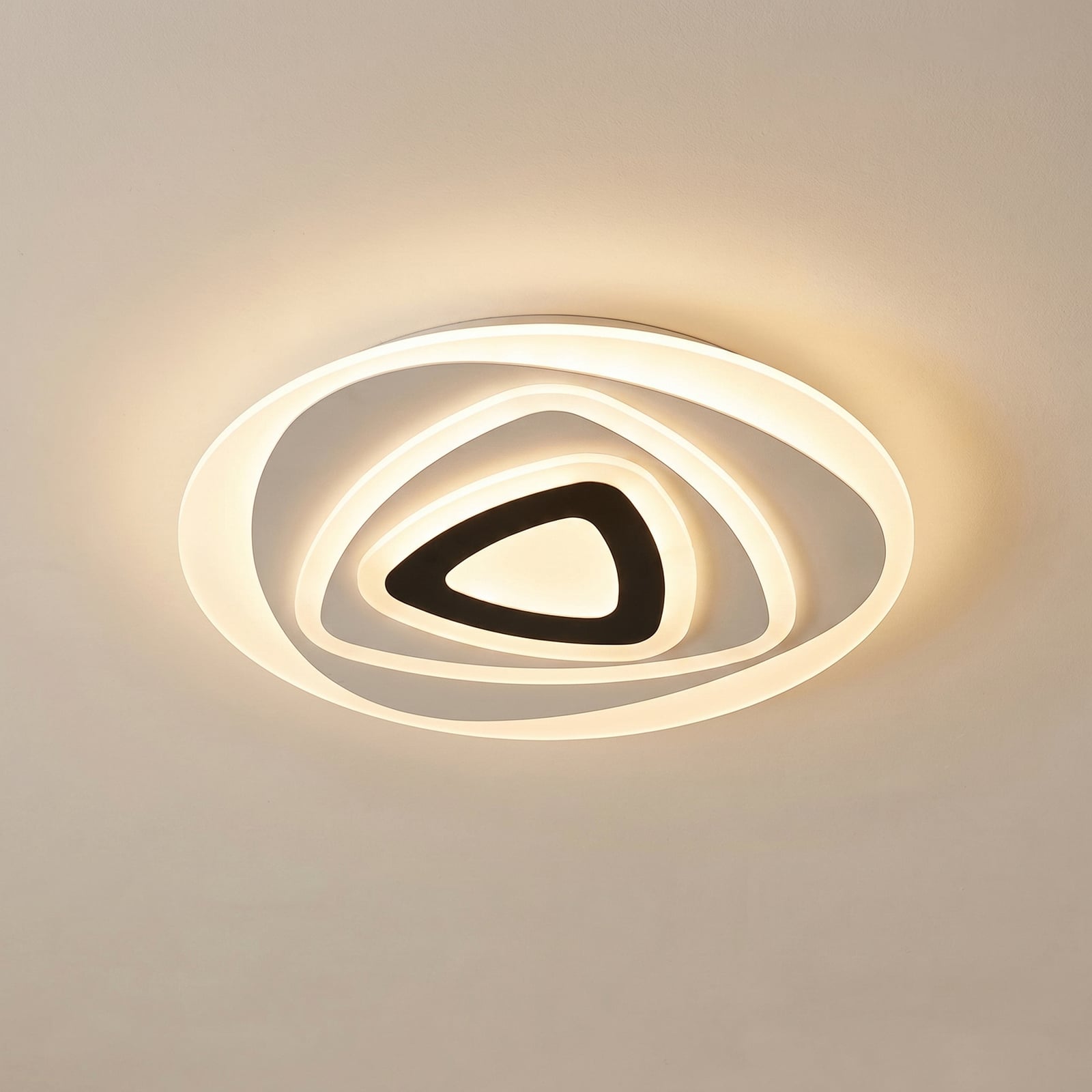 Plafonnier LED Rebeka, CCT, Ø 70 cm, télécommande - Lindby Plafonnier LED Rebeka, CCT, Ø 70 cm, télécommande - Lindby