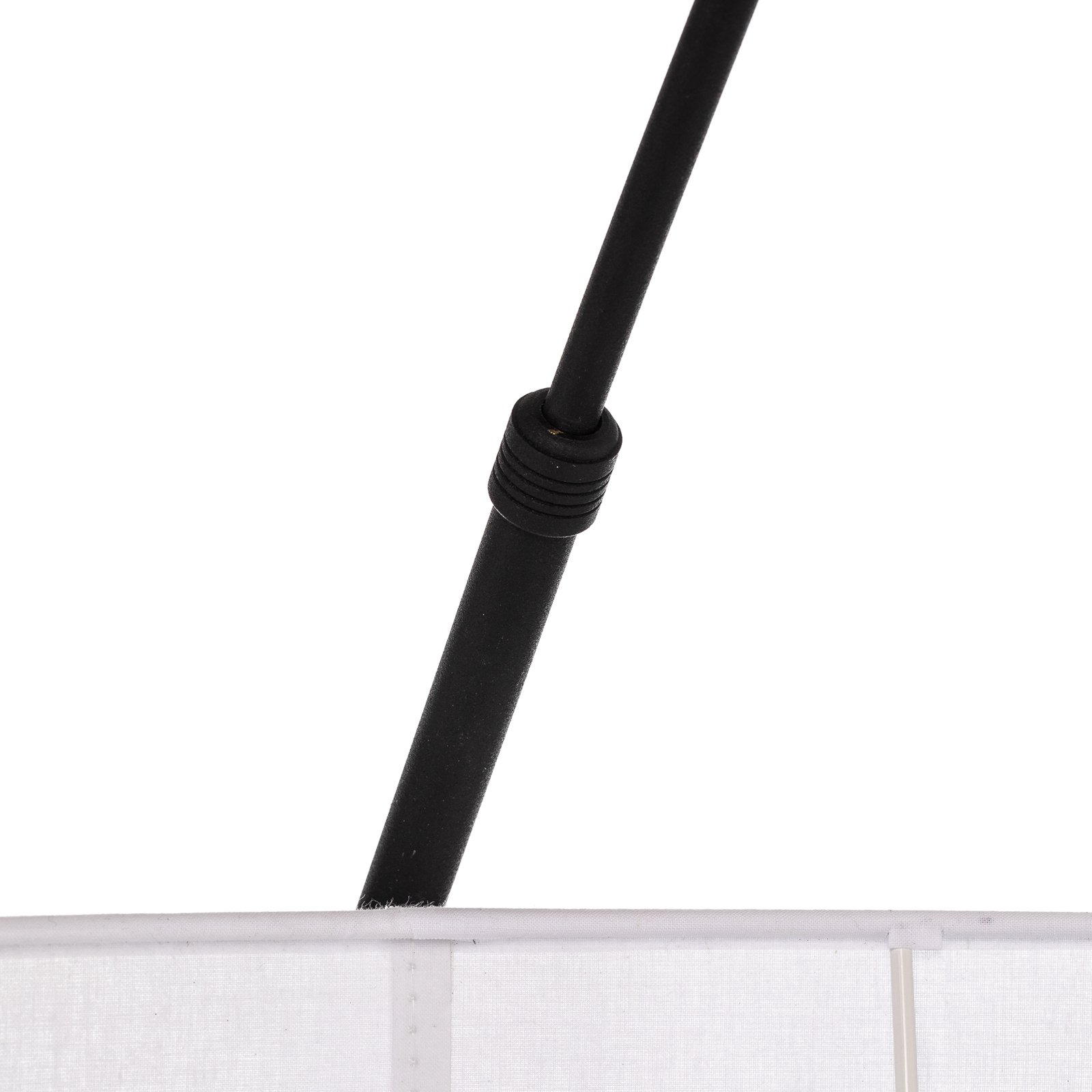 "Moby White" grindų lempa su tekstiliniu gaubtu