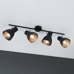 Paulmann Davy plafondlamp, zwart, 4-lamps