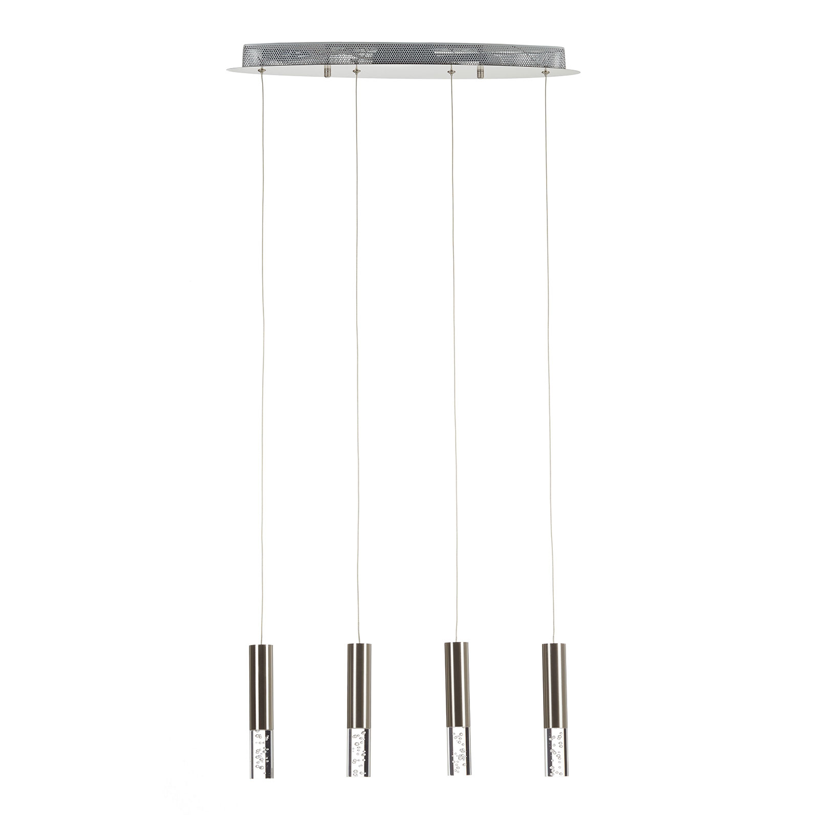 Fischer & Honsel Four-bulb LED pendant light Bubble, for Living / Dining Room, Metal, acrylic, 5 W, energy efficiency: A+, L: 60 cm