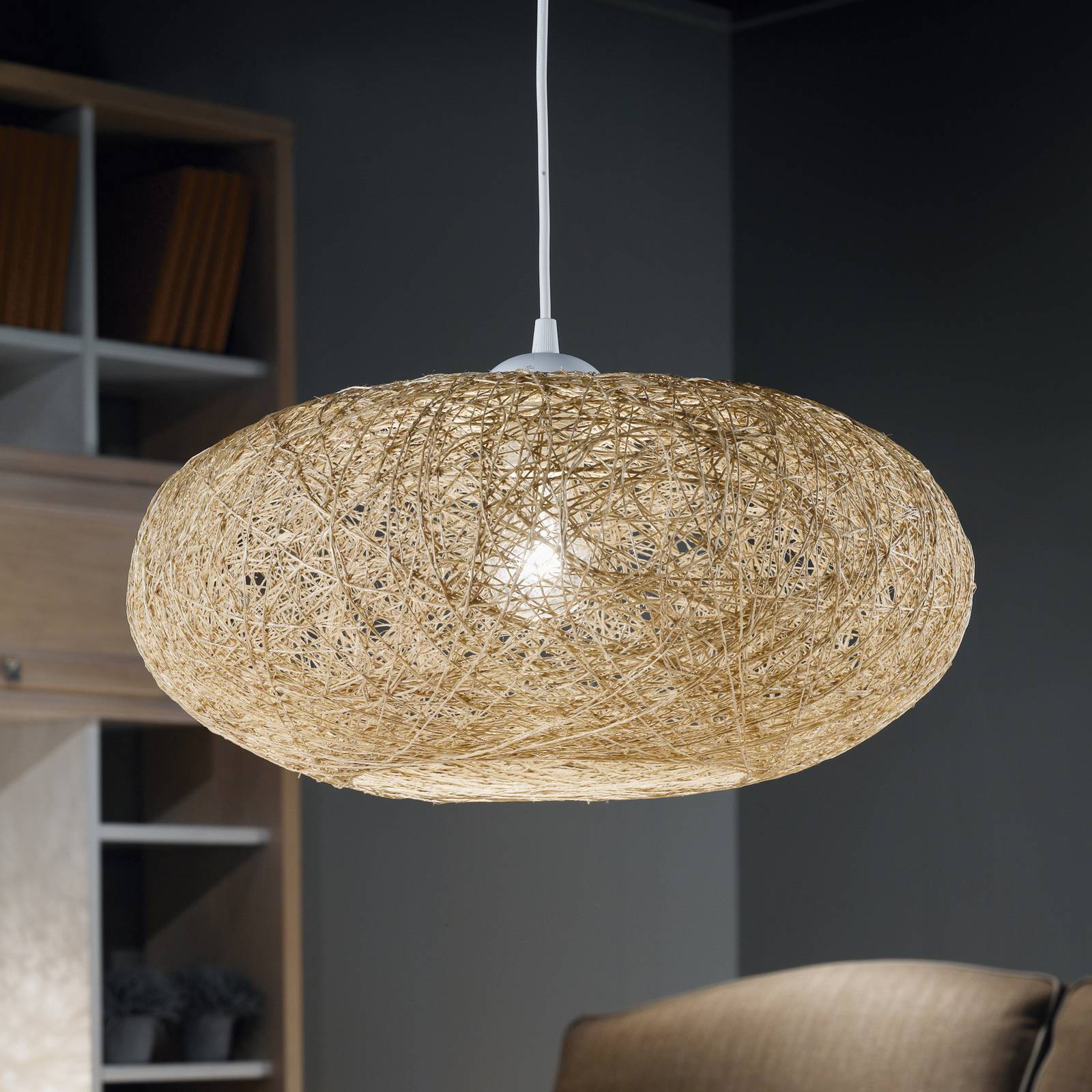EGLO Suspension textile Campilo, beige