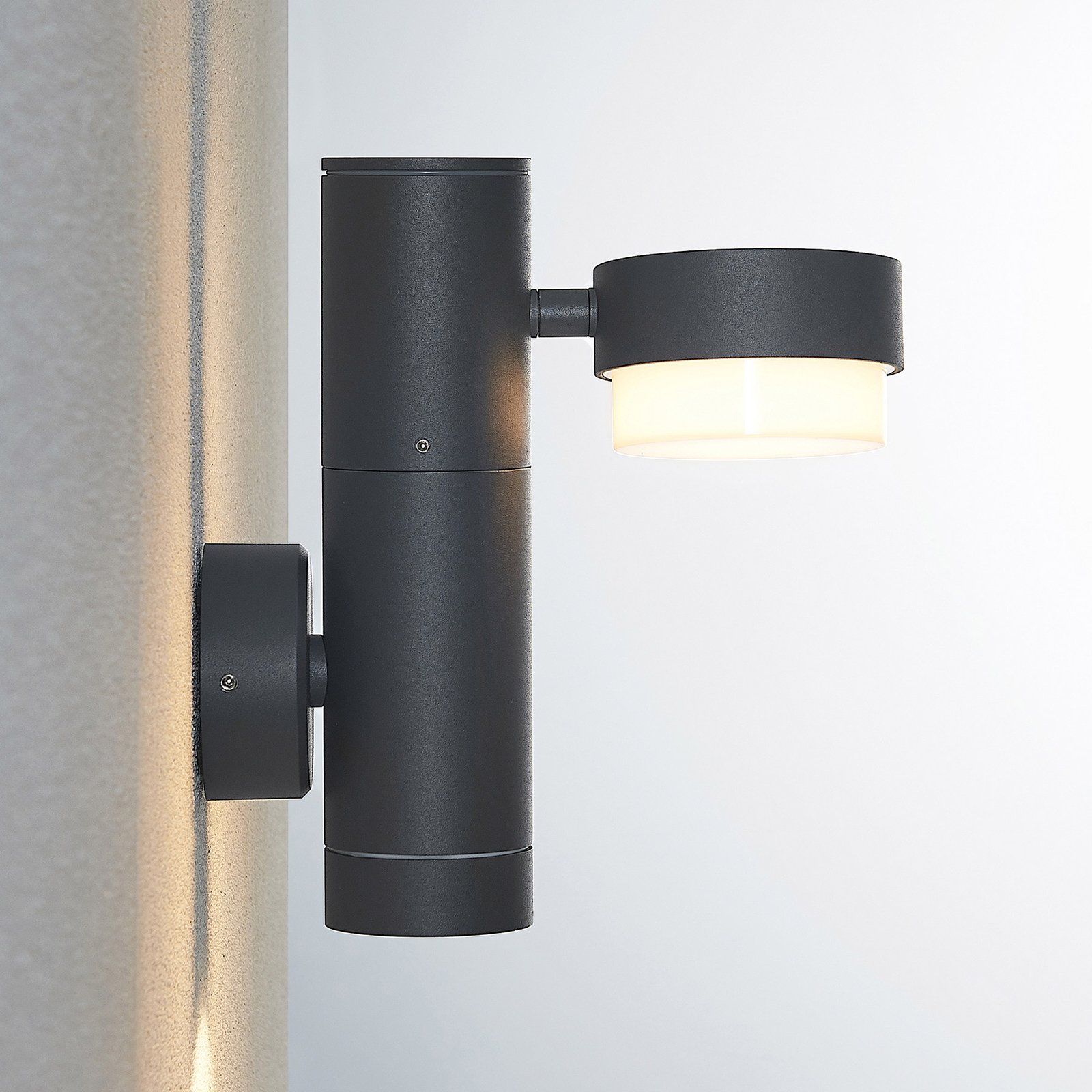 Lucande Marvella outdoor wall light, two-bulb