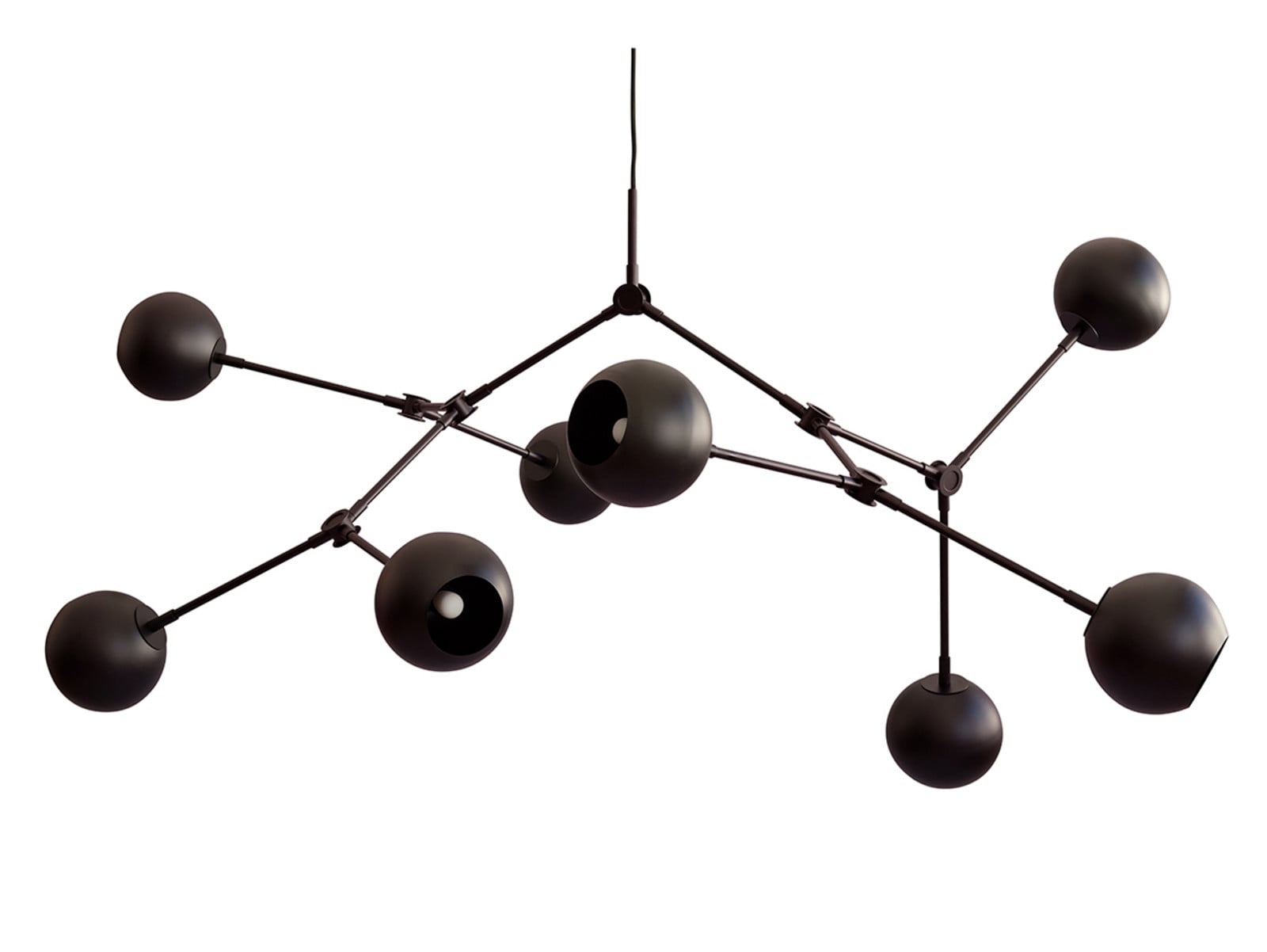 Drop Globe lysekrone Burned Sort 101 COPENHAGEN - Stue - Moderne - Metal - Med flere lyskilder