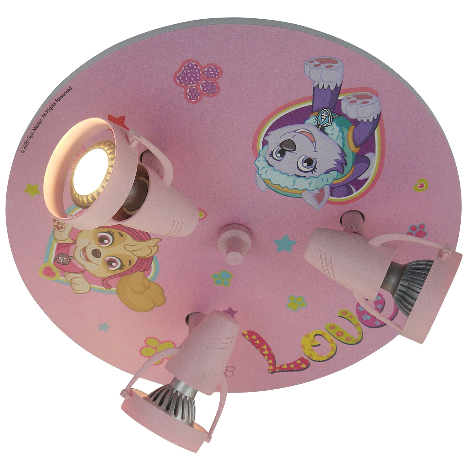Foco de techo Paw Patrol Pawsitive Pups 3 luces