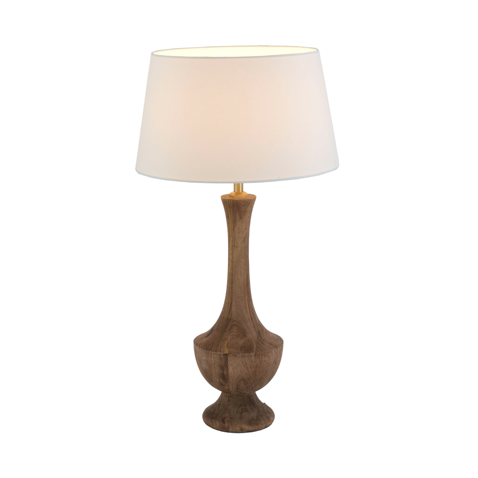 Tischleuchte SUBASIO, natur/écru, Höhe 50 cm, Mangoholz, E27