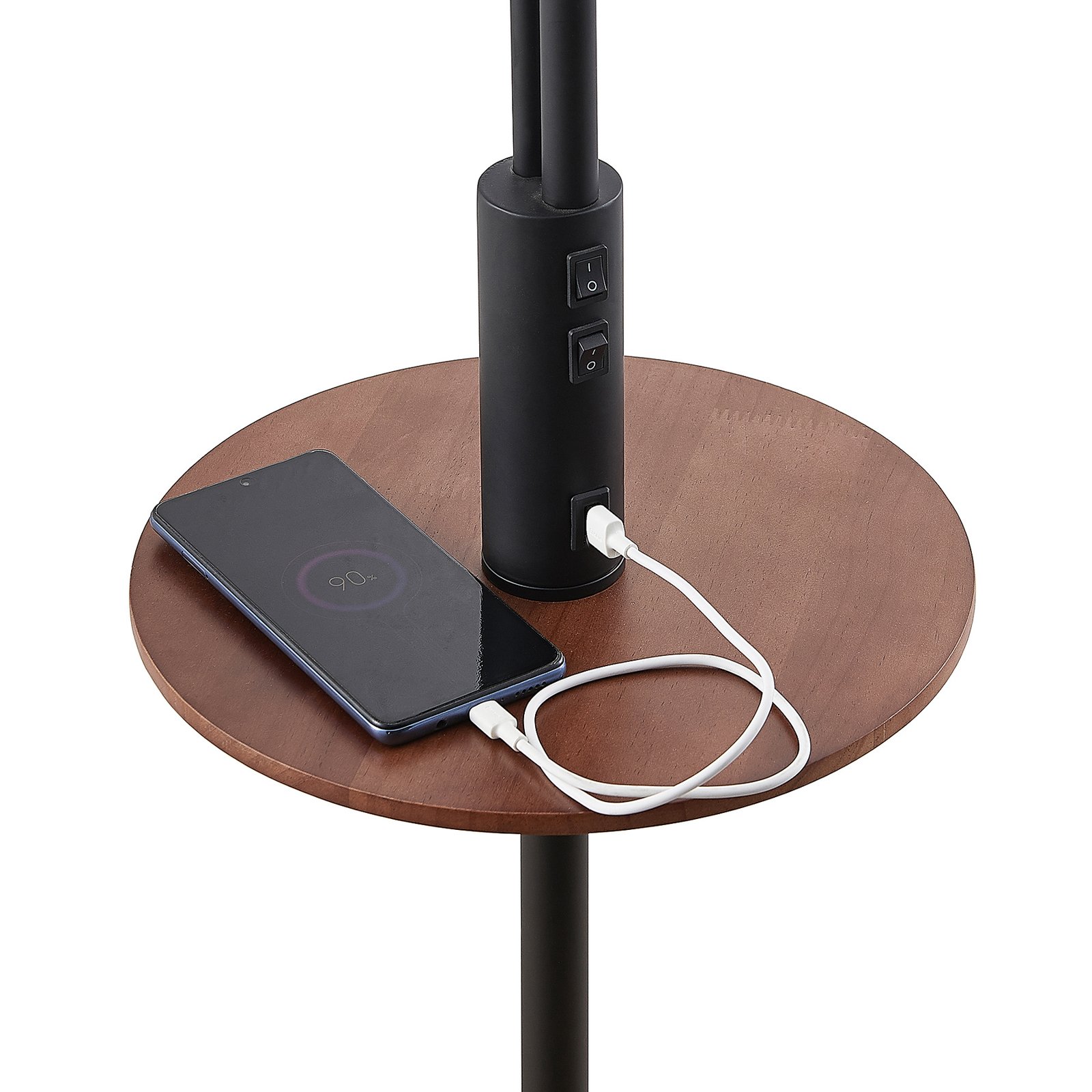 Aovan Gulvlampe USB Black - Lindby