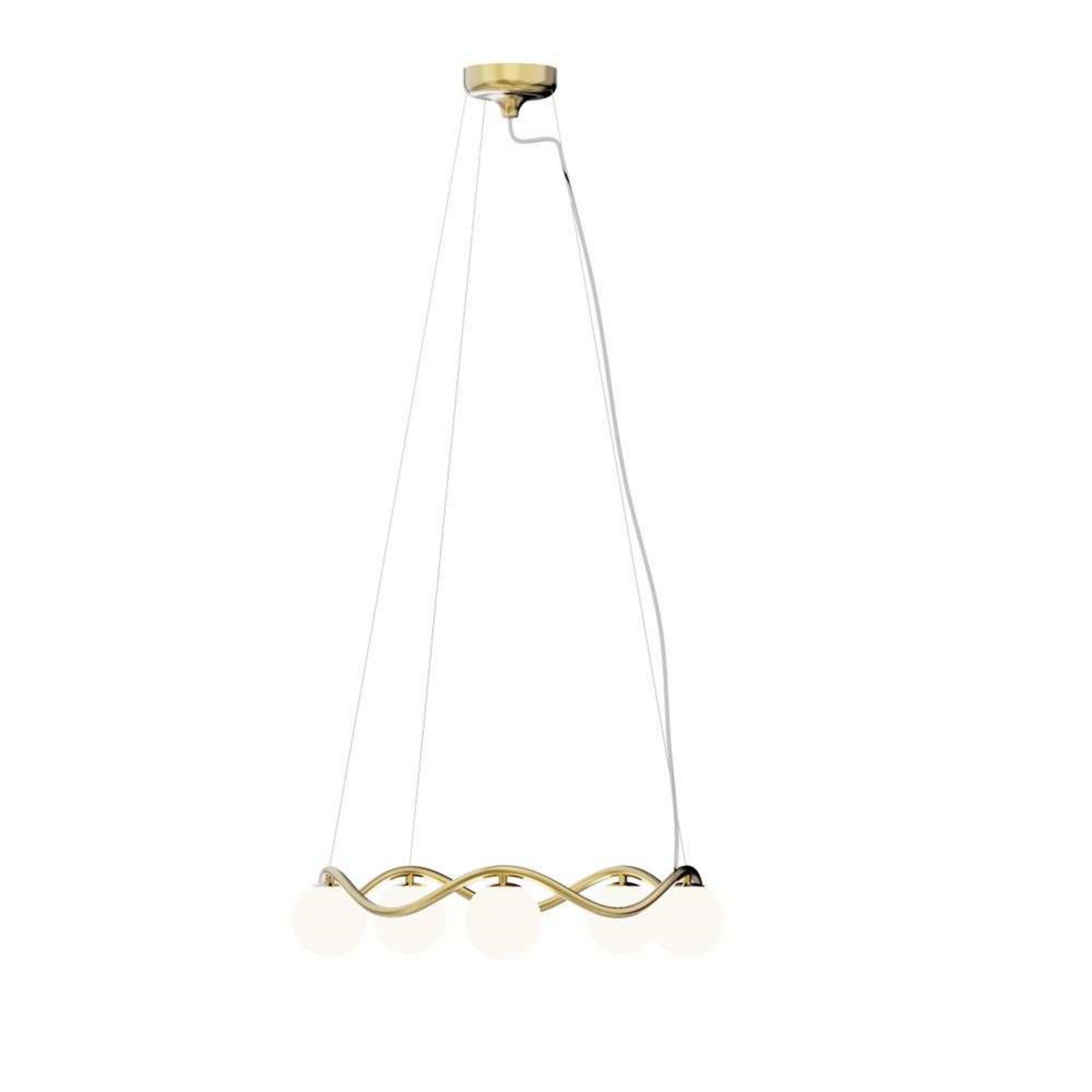 Circle of Life Lustră Pendul Ø65 Brass/Opal - Rebello Decor