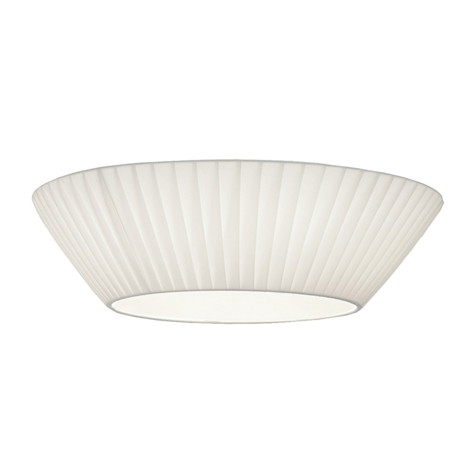 Pamalux Simple white ceiling light Emma 50 cm, for Bedroom, pleated fabric, E27, 40 W, energy efficiency: A++, H: 22 cm