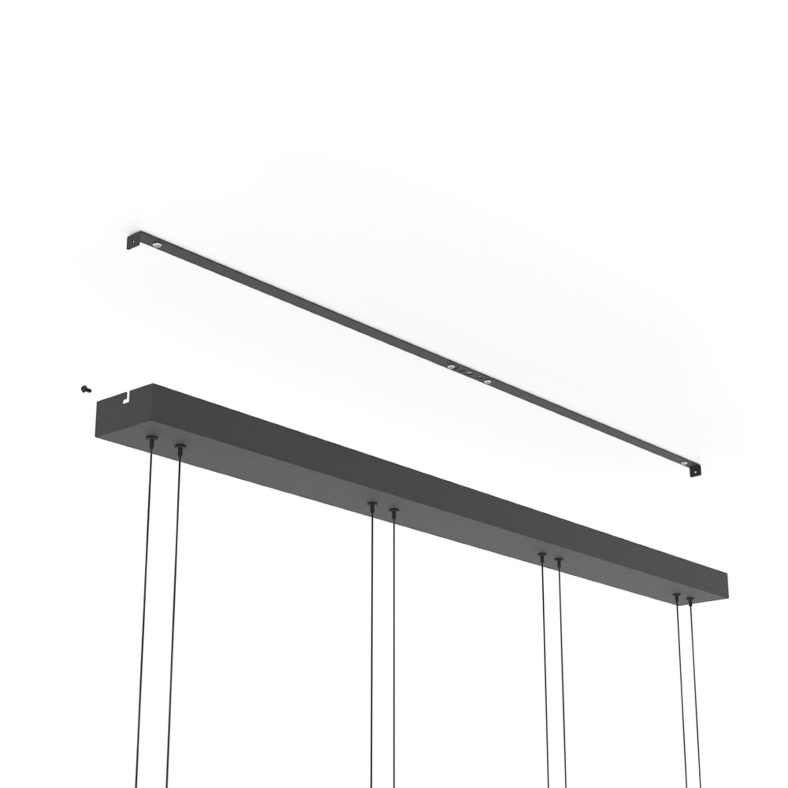 Lámpara colgante LED HORTUNAS de EGLO, longitud 126 cm, 4 luces, negra Lámpara colgante LED HORTUNAS de EGLO, longitud 126 cm, 4 luces, negra