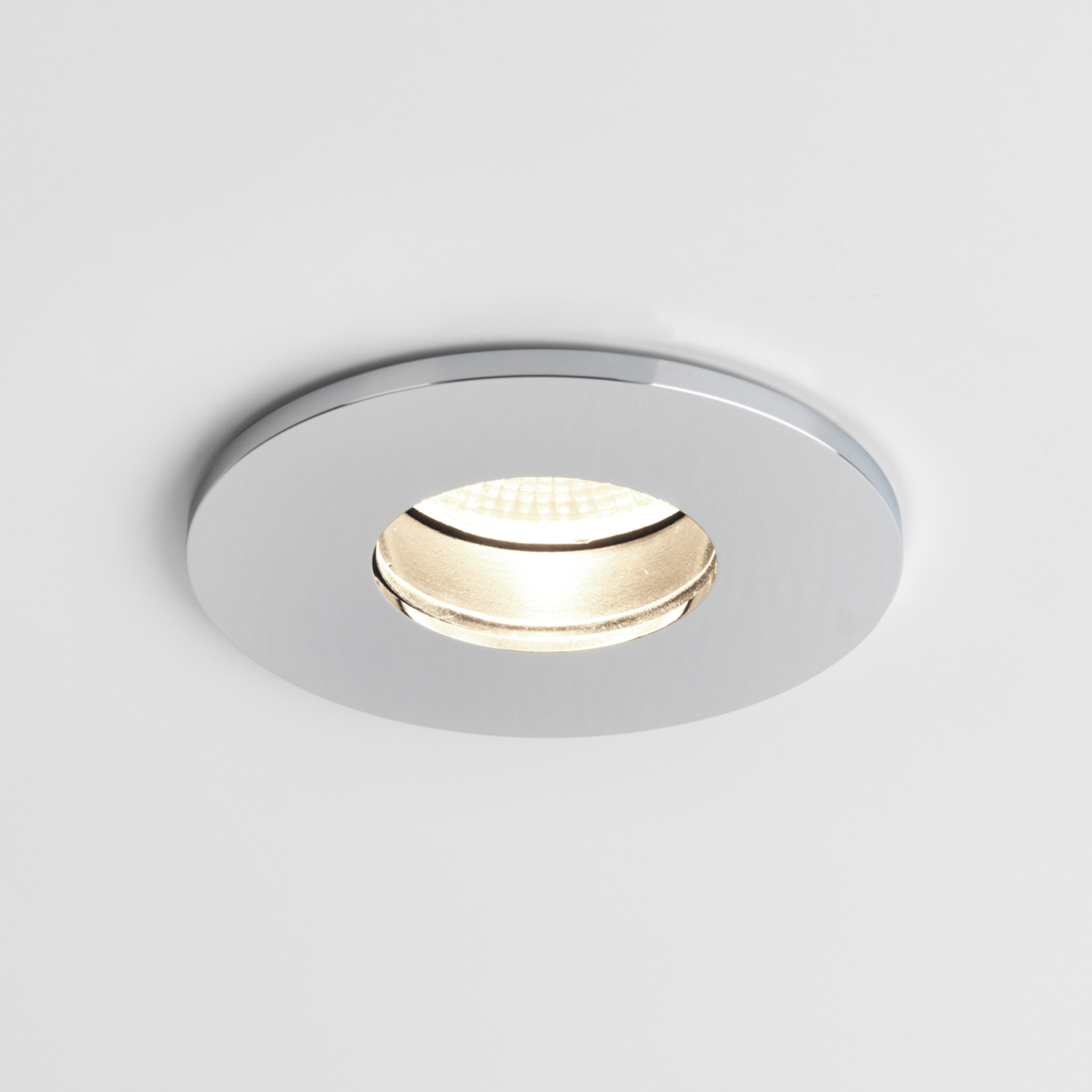Astro Obscura Round LED recessed light chrome, for Bathroom, metal, 6.1 W, energy efficiency: A+, H: 8.5 cm