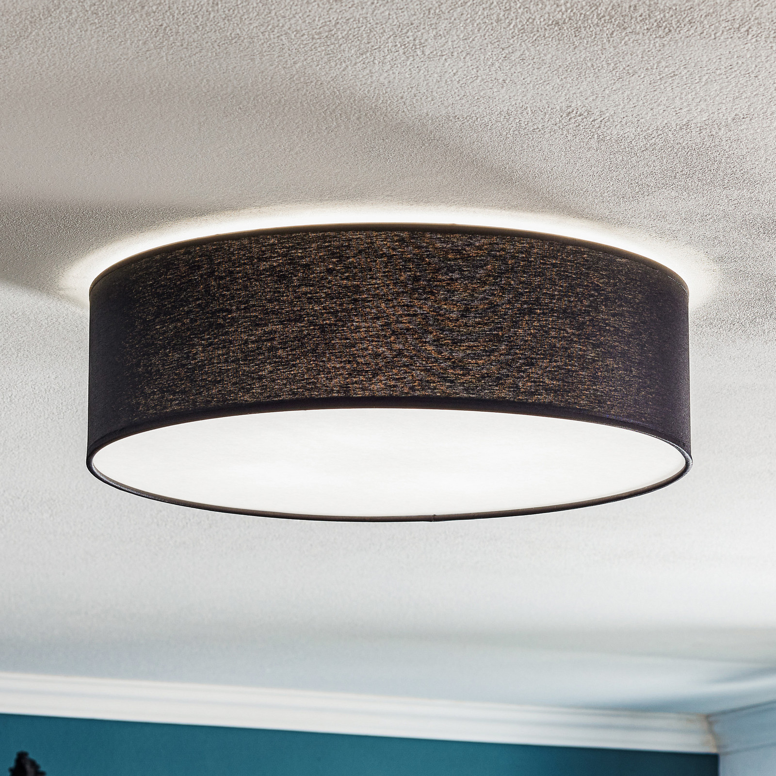 TK Lighting Plachetă Rondo gri închis Ø 45cm - dormitor - Modern - Țesătură / Textil
