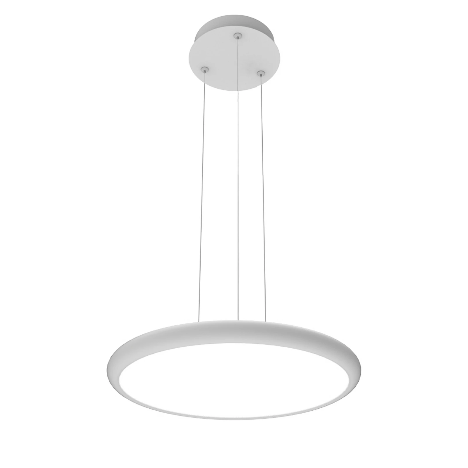 Suspension LED Benett, blanche, Ø 50 cm, métal/acrylique