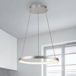 Paul Neuhaus Lampă suspendată cu LED Hoop, aluminiu, Ø 57 cm