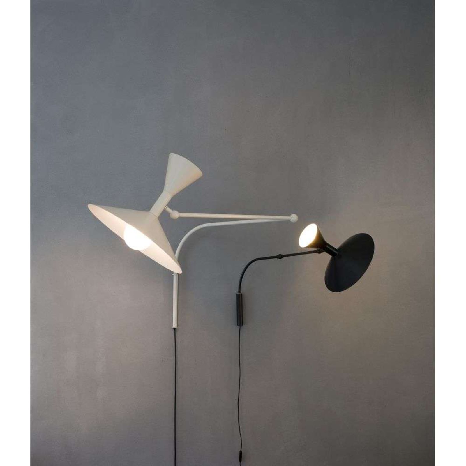 Lampe de Marseille Aplică de Perete Mini Matt Grey - Nemo Lighting