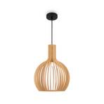 Hanglamp Maytoni Roots, Ø 35 cm, hoogte 45 cm, beige, hout