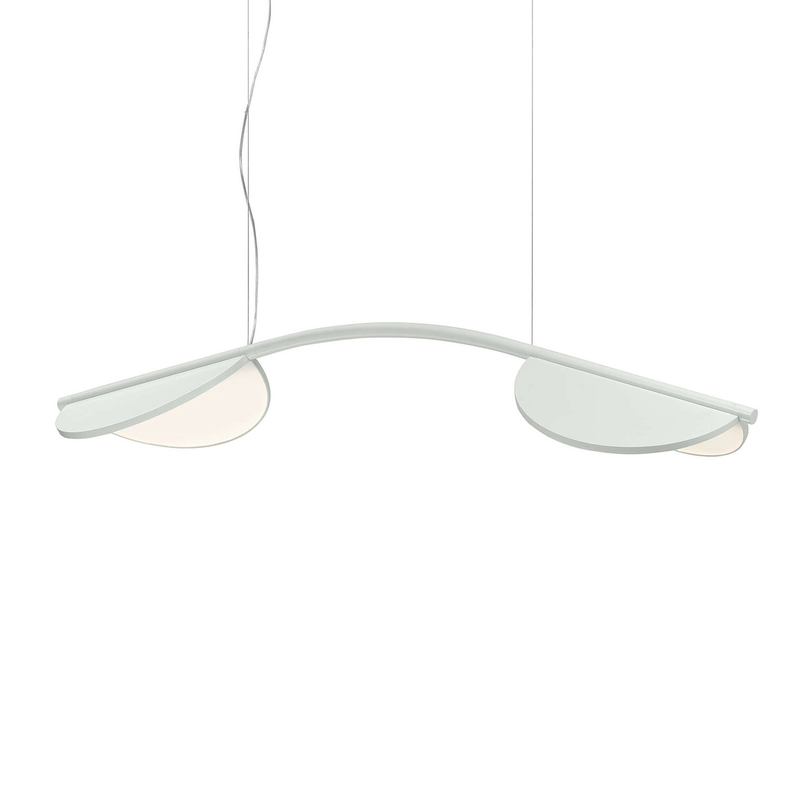 FLOS Almendra Arch LED-Hängelampe, lang, weiß