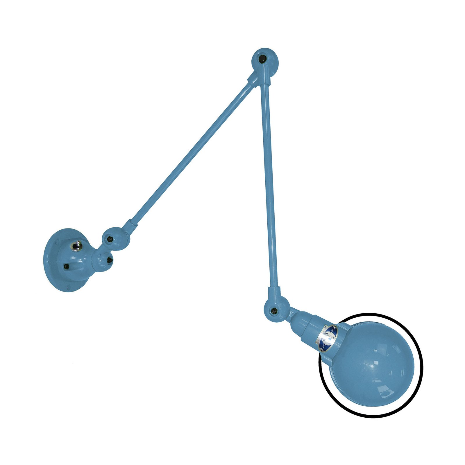 Jieldé Signal SI331 wandlamp 2-voudige-arm blauw