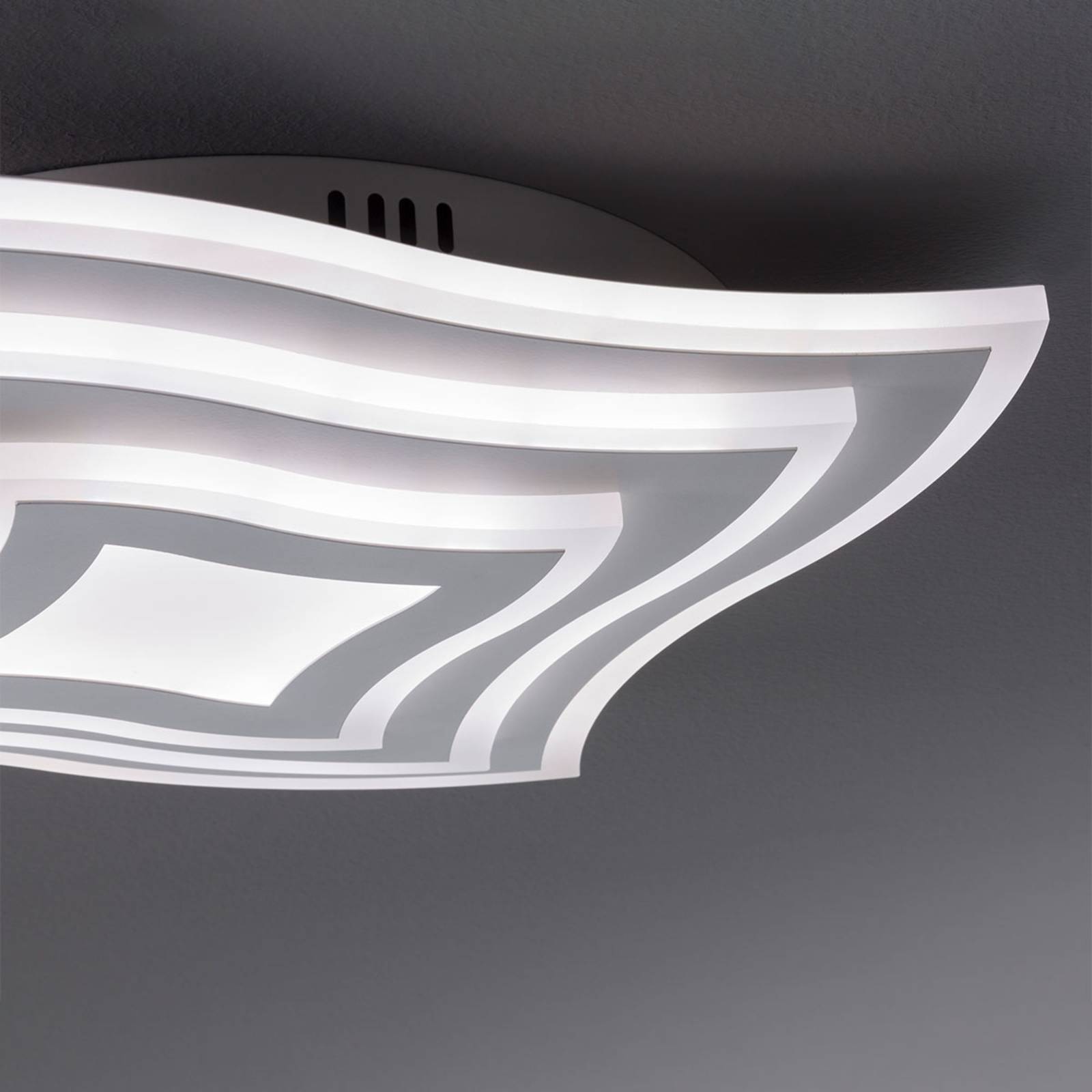 Lampa sufitowa LED Gorden z pilotem, rama