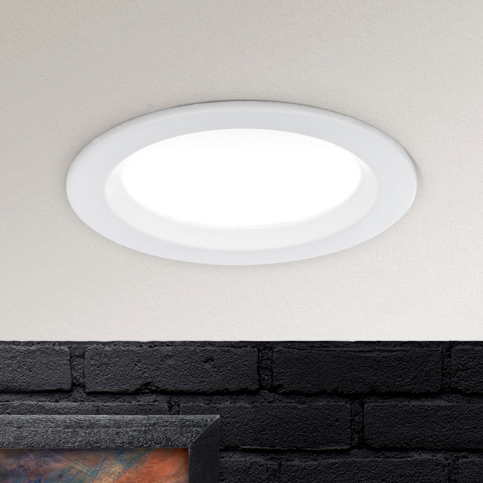 Dimbar LED-downlight Spock Ø 9 cm hvit