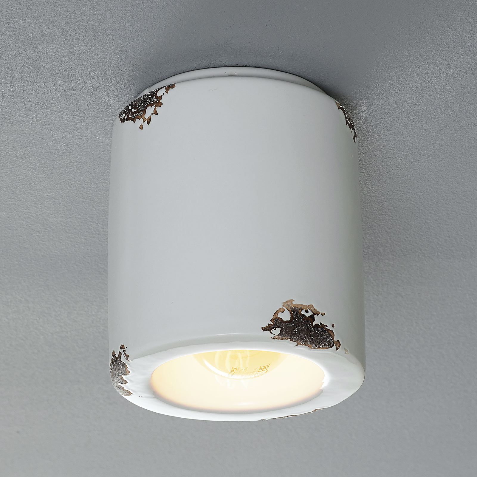 C986 ceiling light in a vintage style, white