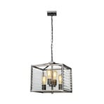 Louvre industrial style pendant light, 4-bulb