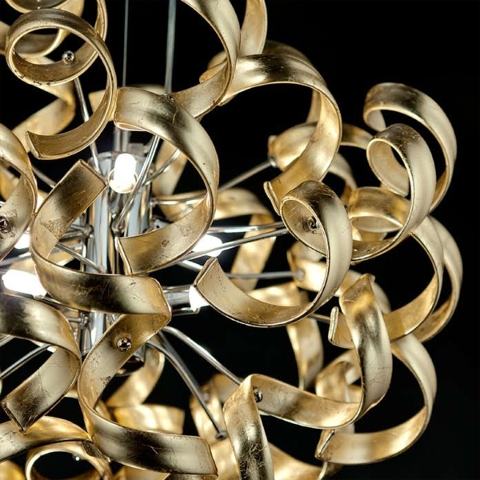 Zlatna viseća svjetiljka, 50 cm Ø