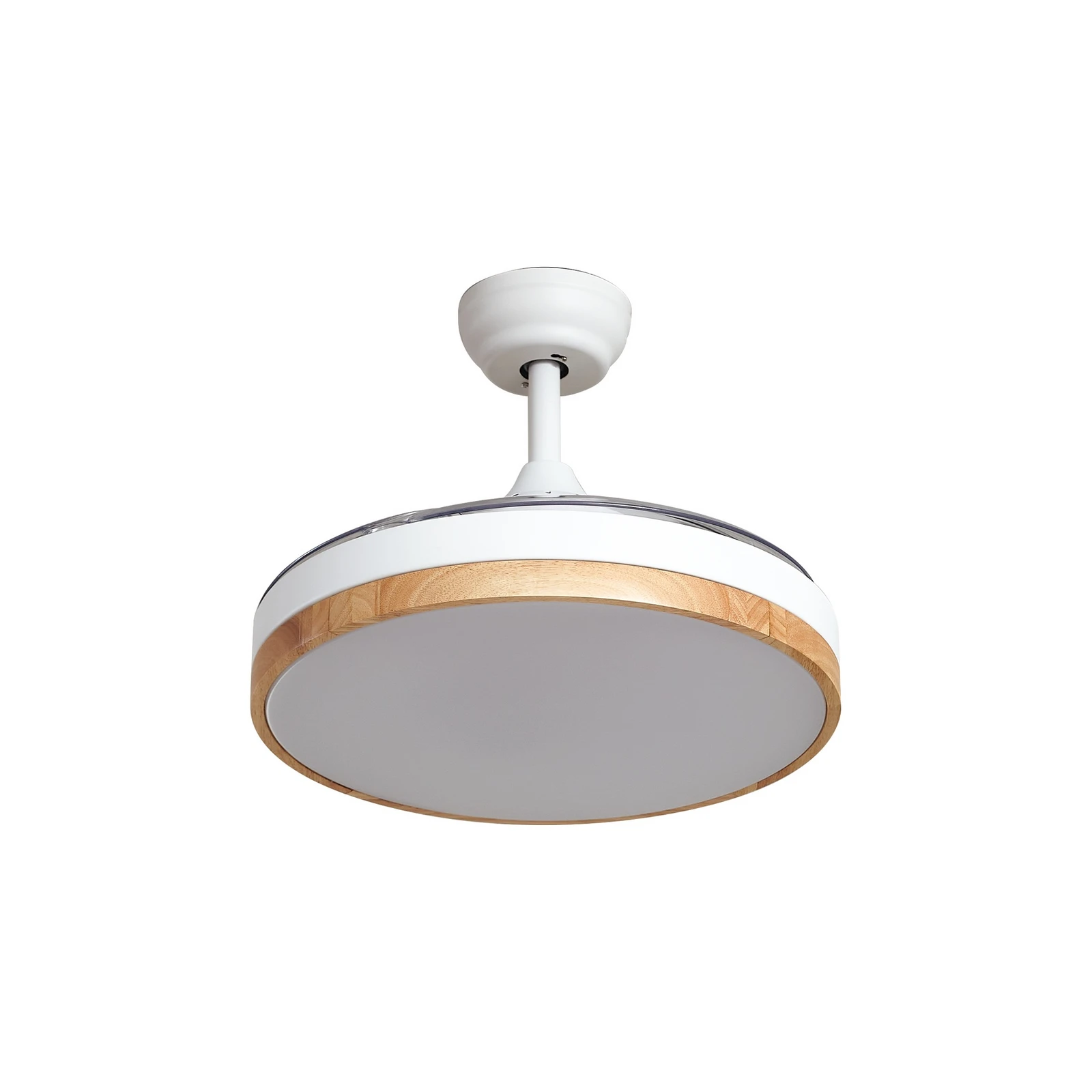 Lindby Oras LED mennyezeti ventilátor, fehér, egyenáramú, csendes, Ø 107 cm